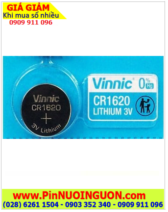 Vinnic CR1620, Pin 3V Lithium Vinnic CR1620 (16mmx2.0mm) chính hãng